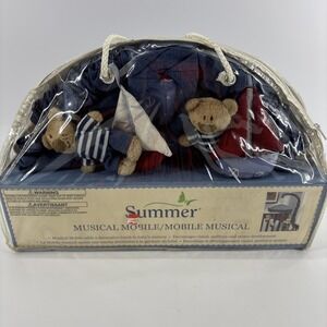 Vintage Summer Infant Musical Mobile Nautical Bears
